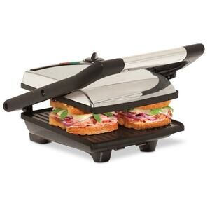Bella Cucina Artful Food Electric Panini Grill Sandwich Press